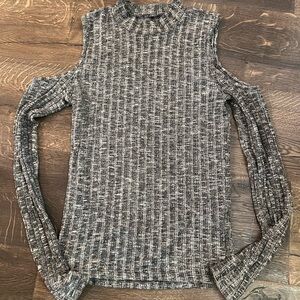 Ladies black and white Cold Shoulder Top American Eagle‎ Medium